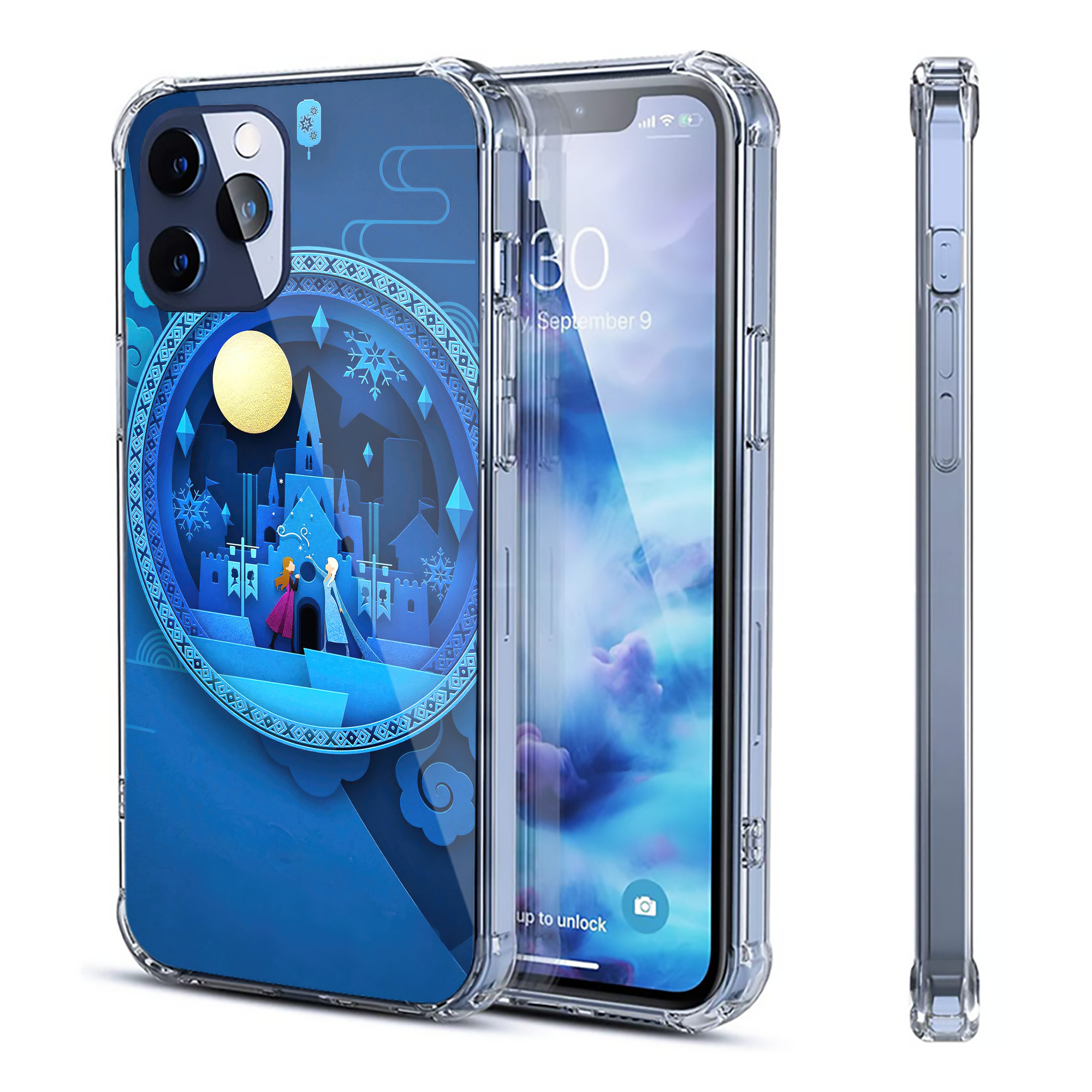 （画像用） アナと雪の女王 アンナ エルサ Frozen Anna Elsa 【iPhone 12シリーズ対応】透明スマホケース（クリアソフトケース）
